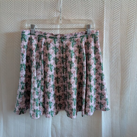 Dixxon Good time charlotte cactus print skater circle skirt Size Large Western - Picture 4 of 11